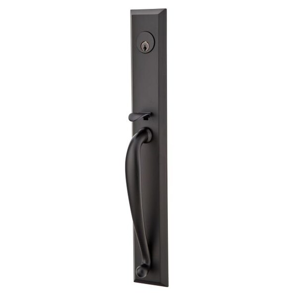 Emtek Flat Black Handleset F203352HMUS19RH234 F203352HMUS19RH234 - main